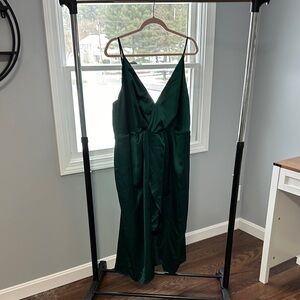 Elegant Green Satin Dress 3XL/18